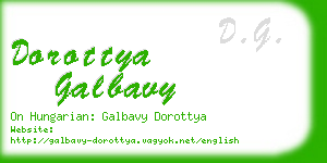 dorottya galbavy business card